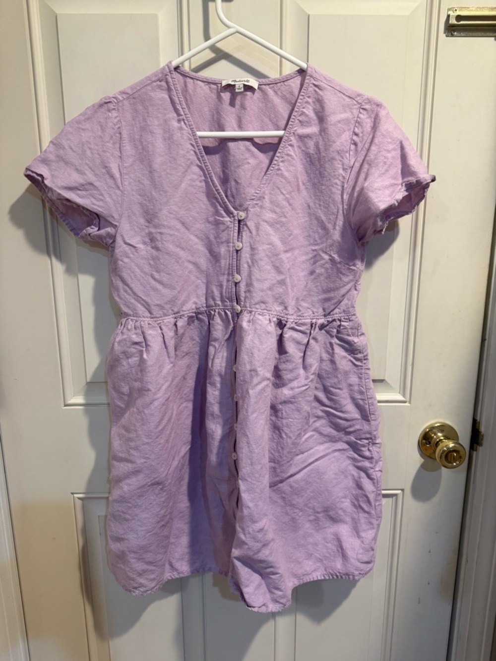 Madewell Lilac Button-Front Dress